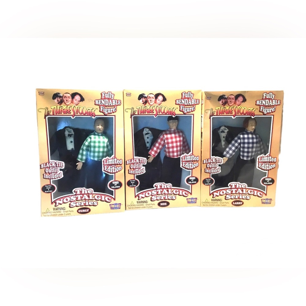 Set of three Three Stooges figures